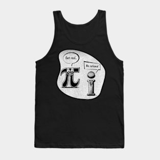 Be Rational Be Real Funny Retro Pi Day Math Student Teacher Tank Top